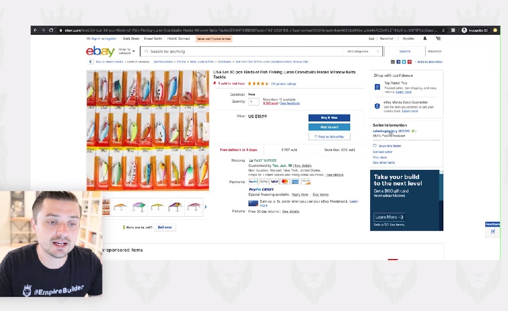 screen grab of an eBay store as one of the key AliExpress alternatives