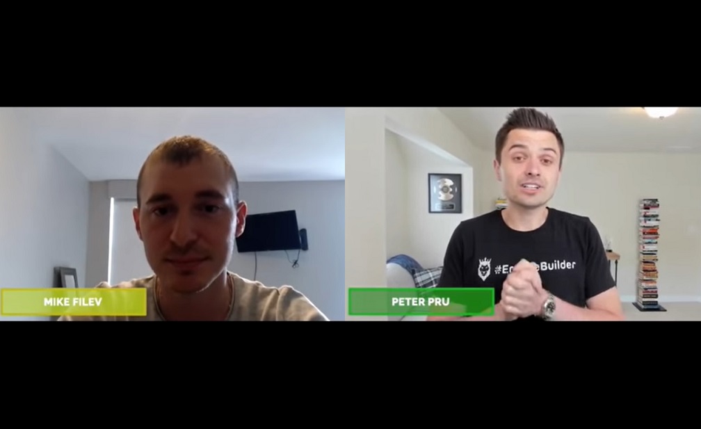 conversation between Peter Pru and Mike Filev about becoming a successful Ecommerce Empire Builders student