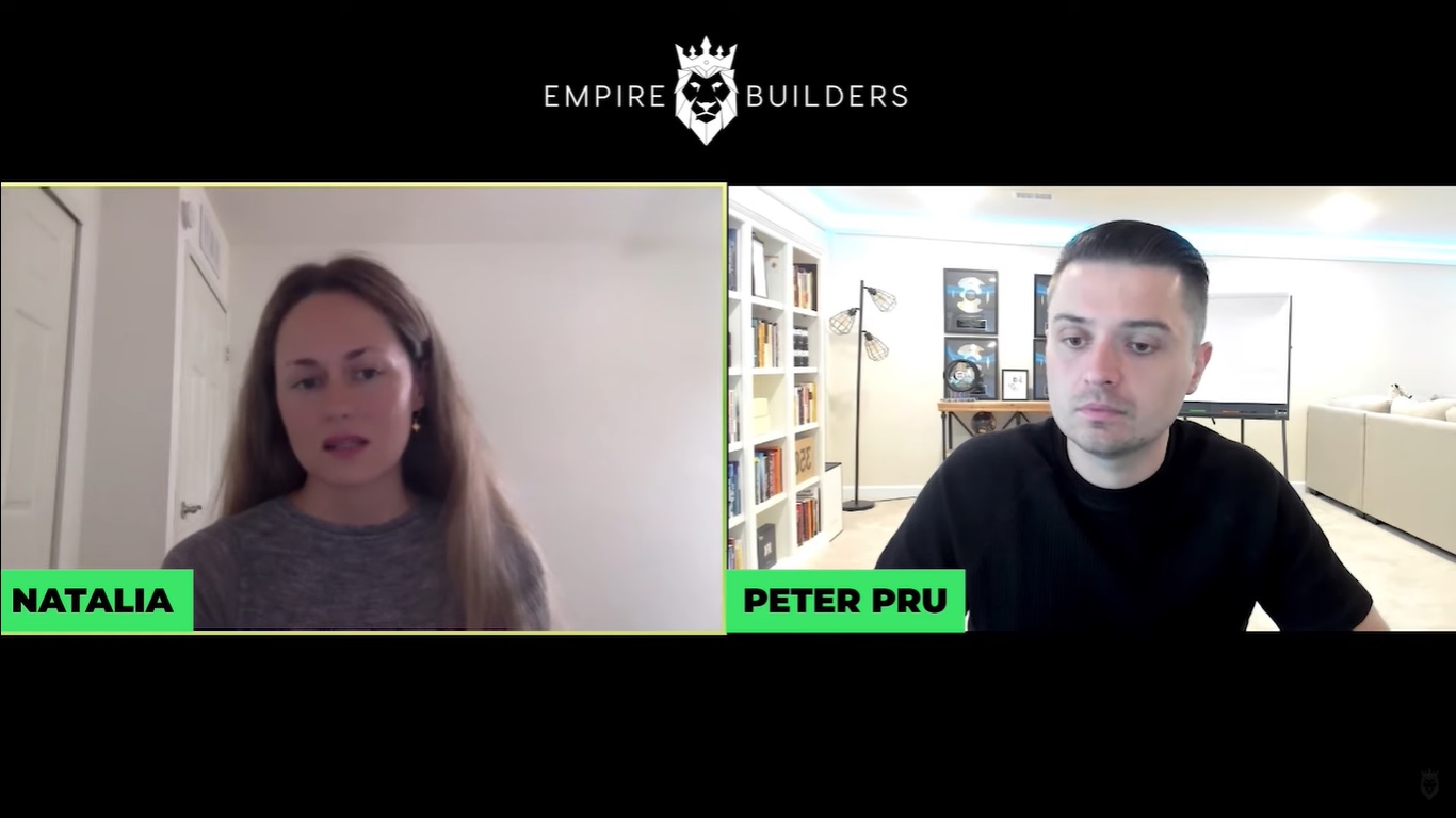 Screen grab of interview with Natalia about creating successful sales funnels